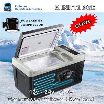 2024 MODEL MINI FRIDGE (MINI KOELKAST - VRIEZER) 12V - 24V - 220V - 3