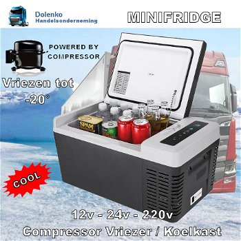 2024 MODEL MINI FRIDGE (MINI KOELKAST - VRIEZER) 12V - 24V - 220V - 4