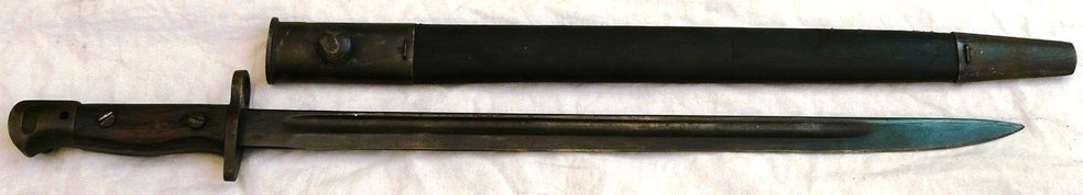 Bajonet / Bayonet, Lee Enfield, type: P1907 MKIII / 3e variant, met schede, Buitenlandse Variant.(1) - 1