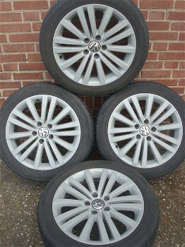 17’’Inch Originele VW R32 Velgen en Banden Hankook 5x112 - 4