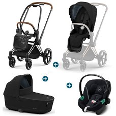 Cybex Trio Priam 4 kinderwagen + luxe reiswieg + Aton S2 i-Size