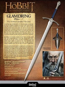 United Cutlery UC2942 The Hobbit Glamdring Sword of Gandalf - 1