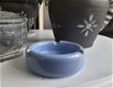 Keramieken asbak in mooi lichtblauw / babyblauw - 2 - Thumbnail