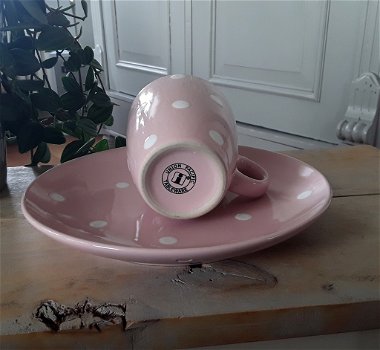 Ontbijtset polkadots / roze / stippen / Union Pacific Tableware - 4