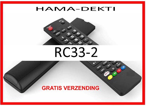 Vervangende afstandsbediening voor de RC33-2 van HAMA-DEKTI. - 0