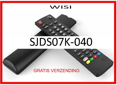 Vervangende afstandsbediening voor de SJDS07K-040 van WISI. - 0