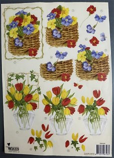 A4 knipvel BLOEMEN --- WEKON BM0082