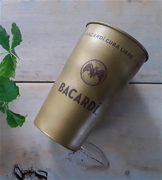 Bacardi Cuba Libre beker / glas - metaal - goud - cocktail - 0