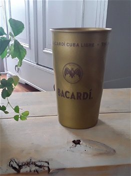 Bacardi Cuba Libre beker / glas - metaal - goud - cocktail - 1