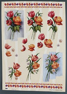 A4 knipvel BLOEMEN --- Nr. A0017