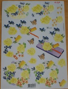 A4 knipvel BLOEMEN --- Mop 3.4048