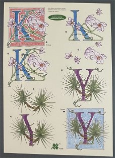 A4 knipvel BLOEMEN --- KLAVER VIER 4086