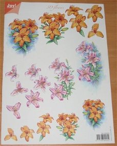 A4 knipvel BLOEMEN --- Joy! crafts 6010/0023