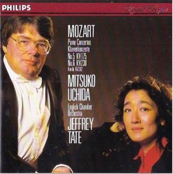 CD - Mozart - Mitsuko, piano - Jeffrey Tate, dirigent - Klavierkonzert No. 5 und 6 - 0