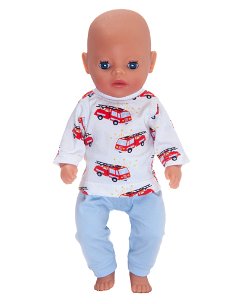 Baby Born Soft 36 cm Pyjama/brandweer auto's