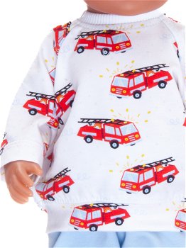 Baby Born 43 cm Jongens pyjama brandweer auto's - 1