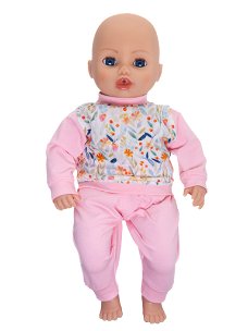 Baby Annabell 43 cm Pyjama roze/bloemen