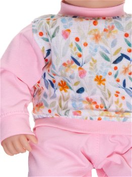 Baby Annabell 43 cm Pyjama roze/bloemen - 1