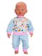 Baby Born 32 cm Pyjama blauw/roze/bloemen - 0 - Thumbnail