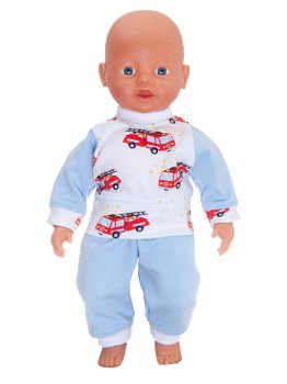 Baby Born 32 cm Jongens pyjama brandweer auto's - 0