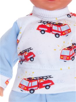 Baby Born 32 cm Jongens pyjama brandweer auto's - 1