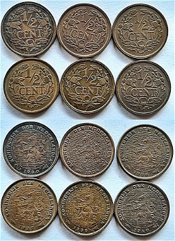 6 halve centen 1930-1940 - 0