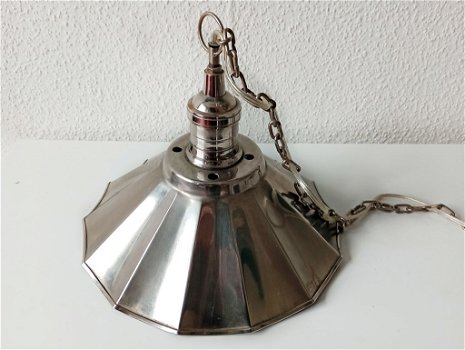 Vintage metalen hanglamp parapluvorm - 1