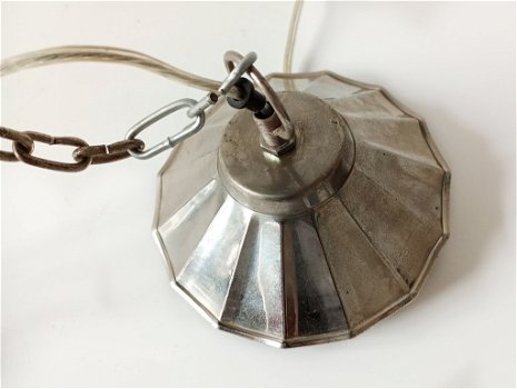 Vintage metalen hanglamp parapluvorm - 2