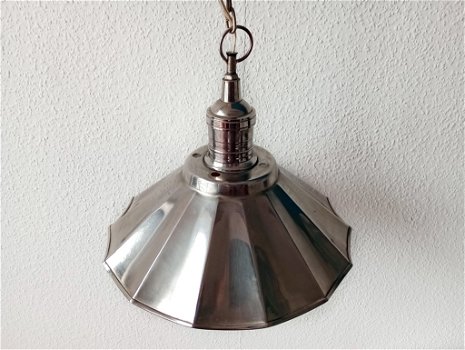 Vintage metalen hanglamp parapluvorm - 3