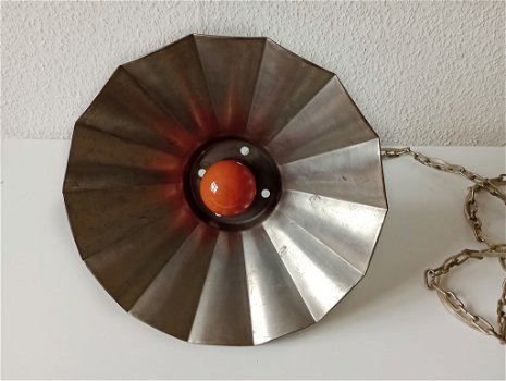 Vintage metalen hanglamp parapluvorm - 4