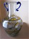 Antieke glas amphora vaas mondgeblazen en geemailleerd - 0 - Thumbnail