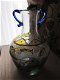 Antieke glas amphora vaas mondgeblazen en geemailleerd - 3 - Thumbnail
