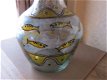 Antieke glas amphora vaas mondgeblazen en geemailleerd - 4 - Thumbnail