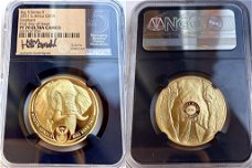 Afrikaanse Goud "Big Five Olifant " 1 troy ounce gouden munten 2021