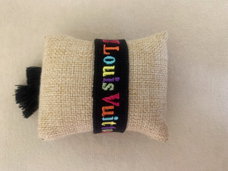 Zwarte friendship armband met letters