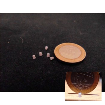 5 vingerhoedjes 1:12 poppenhuis miniatuur 0.18 X 0.18 X 0.20 Cm - 0