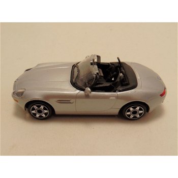 Bmw Z8 spider cabrio 1:43 Bburago zilverkleurig - 0