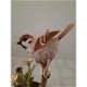 Huismus vogel op een hout plateau The Leonardo Collection LP10825 B15 X H17 Cm - 3 - Thumbnail
