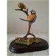 Pimpelmees vogel op een houten plateau The Leonardo Collection LP10215 B15 X H17 Cm - 2 - Thumbnail