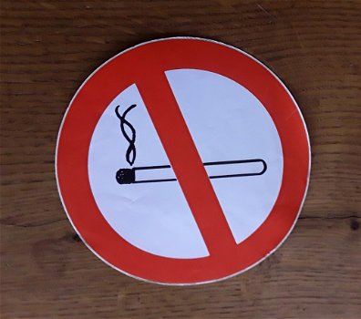 Grote sticker: verboden te roken - 0