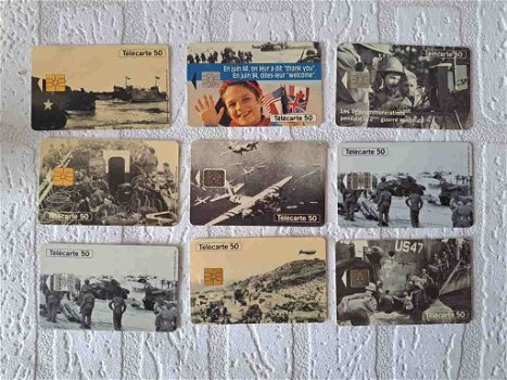 9x telefoonkaart 50 jaar bevrijding Frankrijk - 0