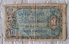 Duitsland 10 Mark 1944 WW 2 Bankbiljet >>GEEN COPY<<
