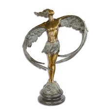 brons beeld , man met vleugels