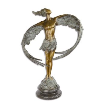 brons beeld, vrouw met vleugels - 1