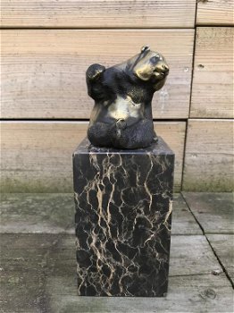 brons beeld van een panda,panda, kado - 2