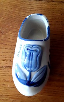 Delfts blauwe klomp/delft blue shoe met een tulp erop (nieuw) - 1