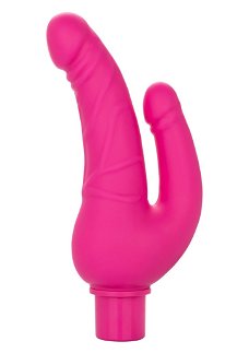 Rechargeable Dubbele Dildo Pink / Huidskleur / Bruin