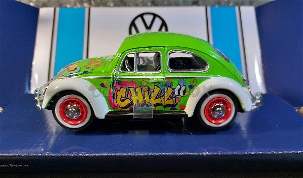 Volkswagen Kever graffiti groen 1/24 Motormax - 0