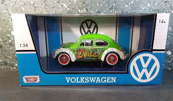 Volkswagen Kever graffiti groen 1/24 Motormax - 3