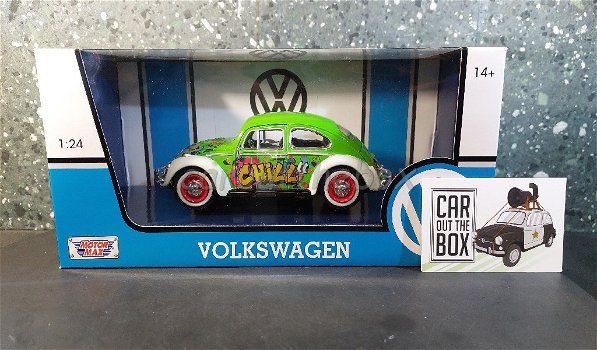 Volkswagen Kever graffiti groen 1/24 Motormax - 4